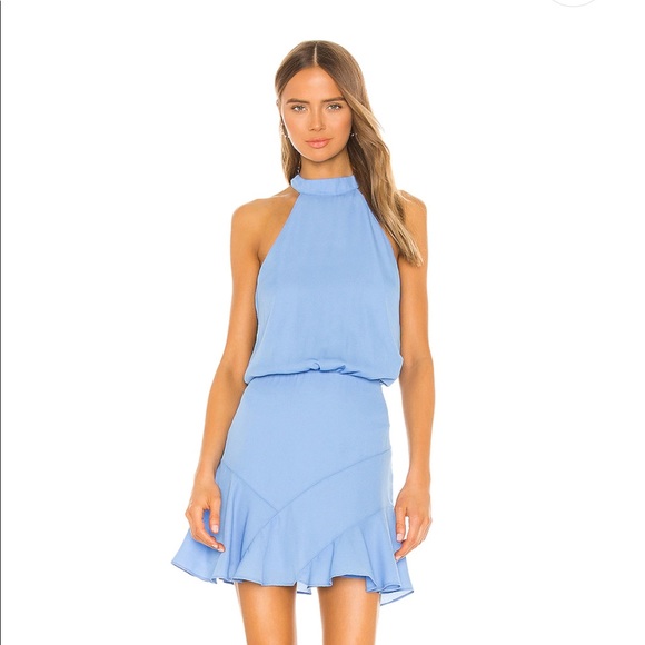 krisa Dresses Krisa Asymmetrical Flare Halter Mini Dress Poshmark